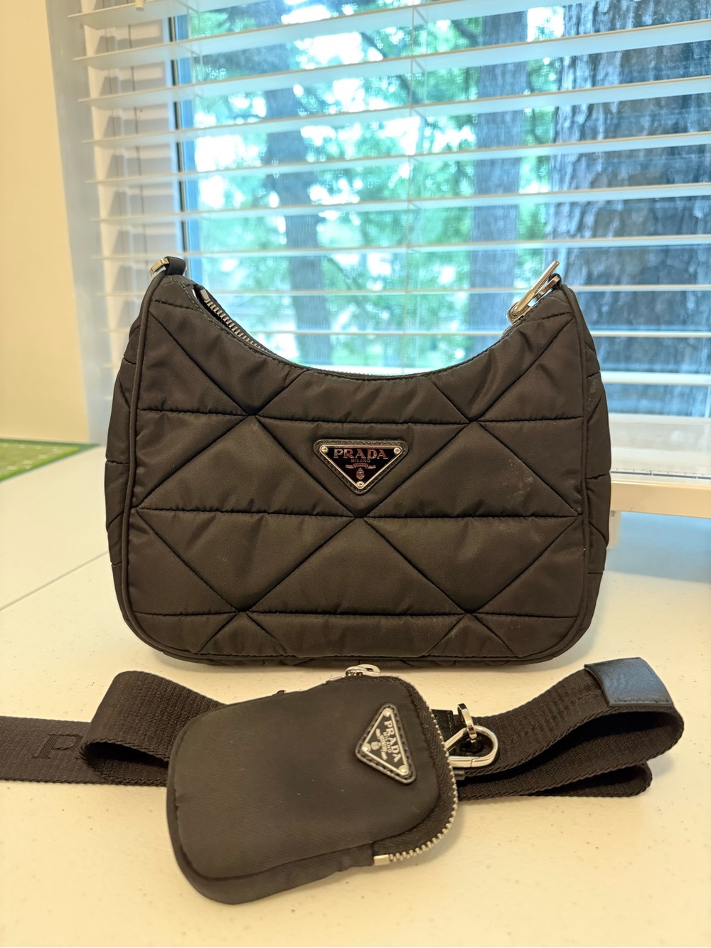 Prada Padded Re-Nylon Shoulder Bag - Picture 2 of 5